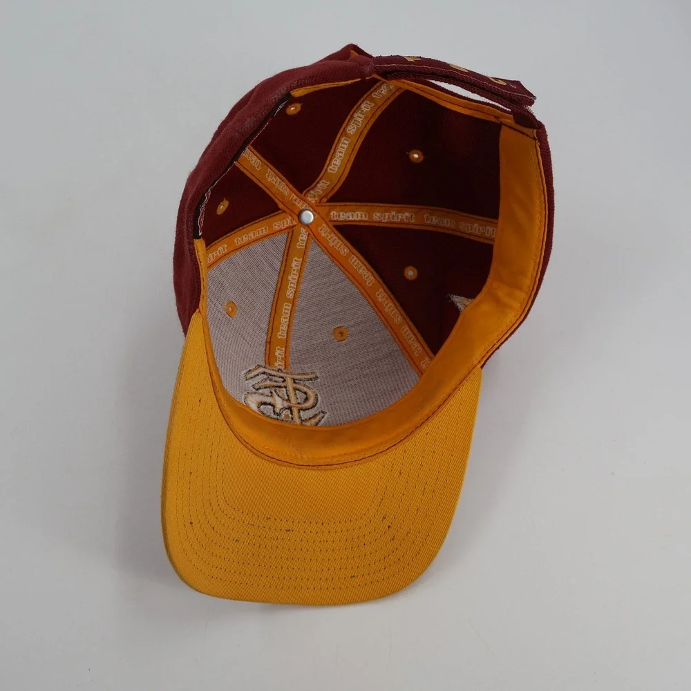 Team Spirit FSU Seminoles Hat Unisex OSFM Garnet Gold Embroidered Baseball Cap